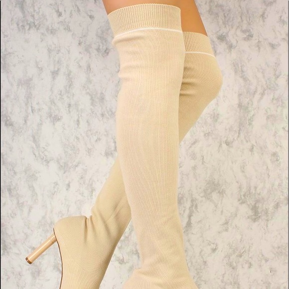 Shoes | Womens Over The Knee Sock Boots 